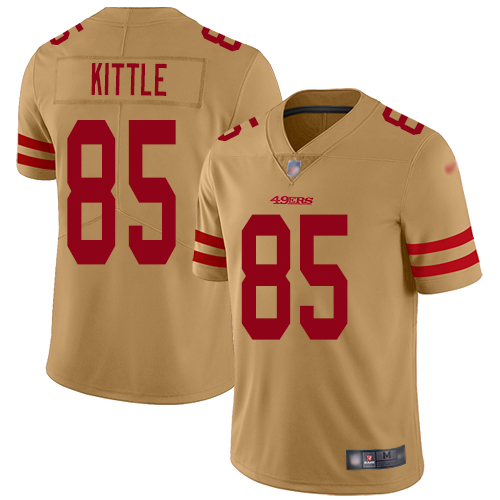 San Francisco 49ers Limited Gold Men George Kittle NFL Jersey 85 Inverted Legend